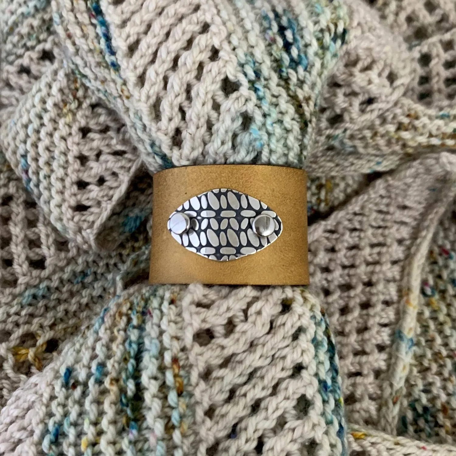 Birdie Parker Designs - Sierra Leather Shawl Cuff - Crochet