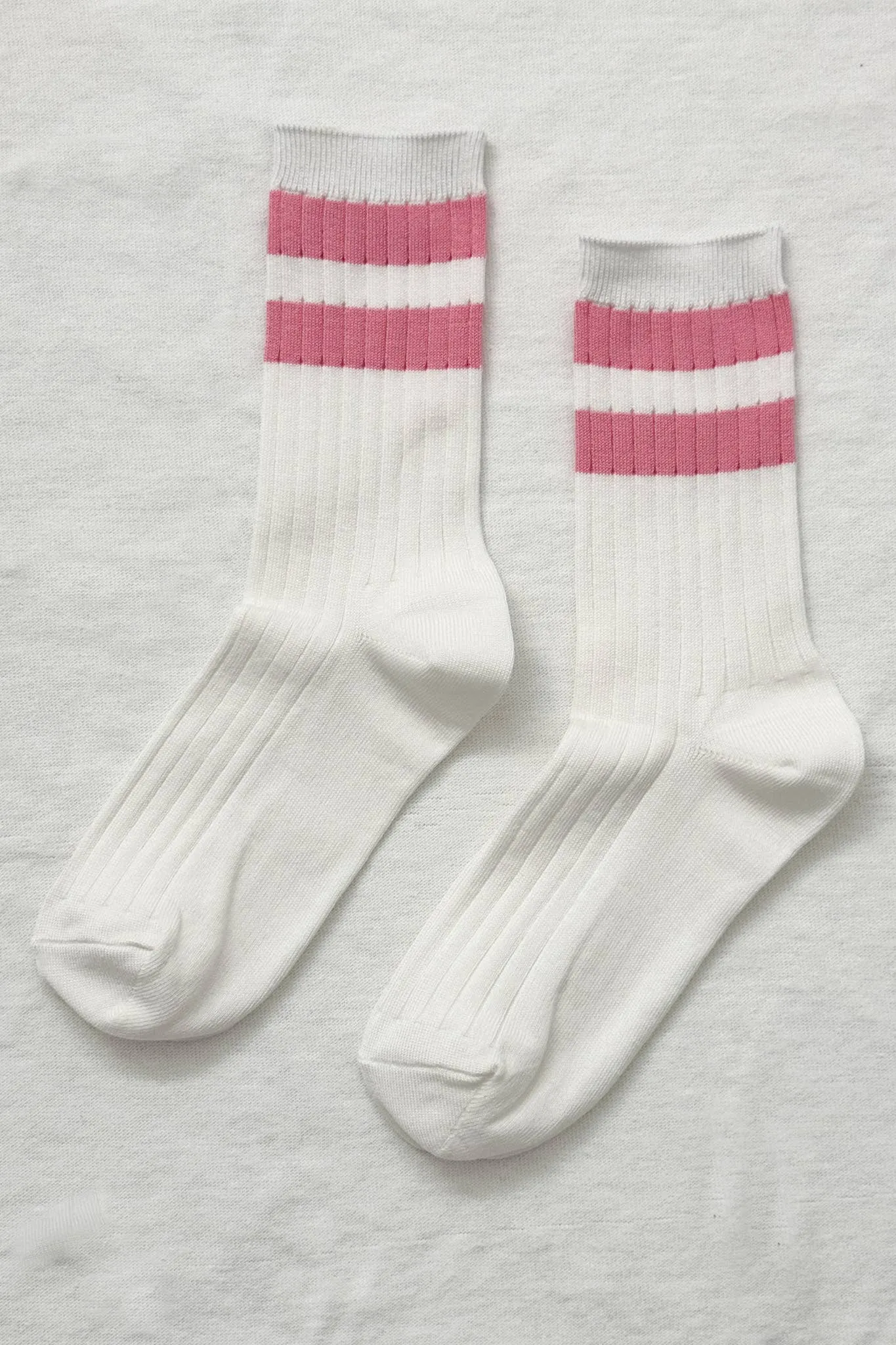 Her Varsity Socks - Pink Stripe
