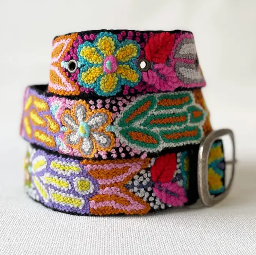 Jenny Krauss Folklorica Floral Wool Belt