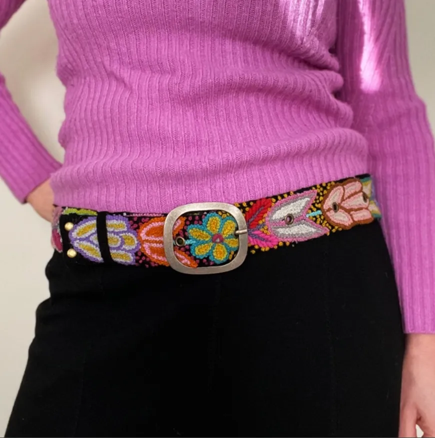 Jenny Krauss Folklorica Floral Wool Belt