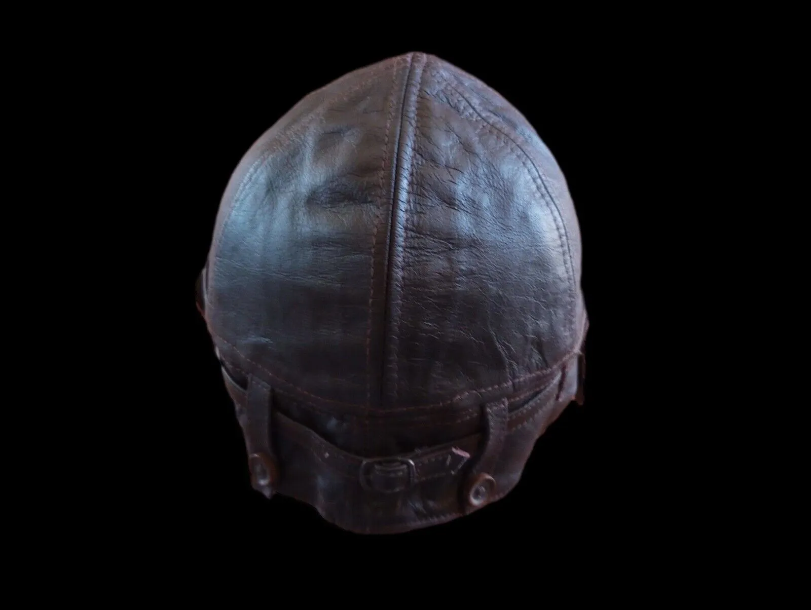 LEATHER AVIATOR HELMET CAP WWII GERMAN BROWN NEW REPRODUCTION XX-LARGE