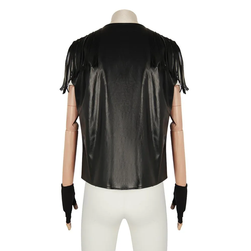 Men PU Leather Vest Outfit