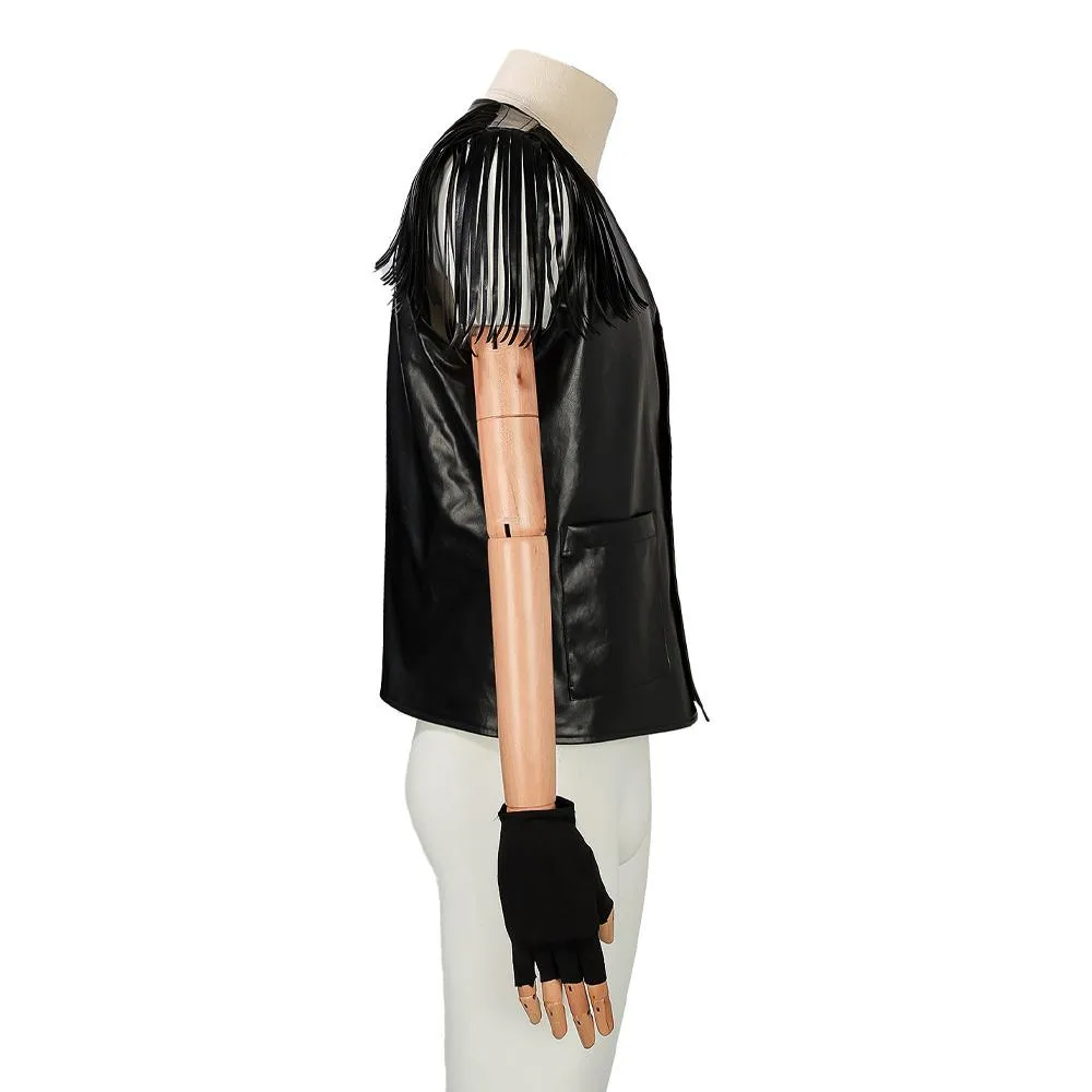 Men PU Leather Vest Outfit