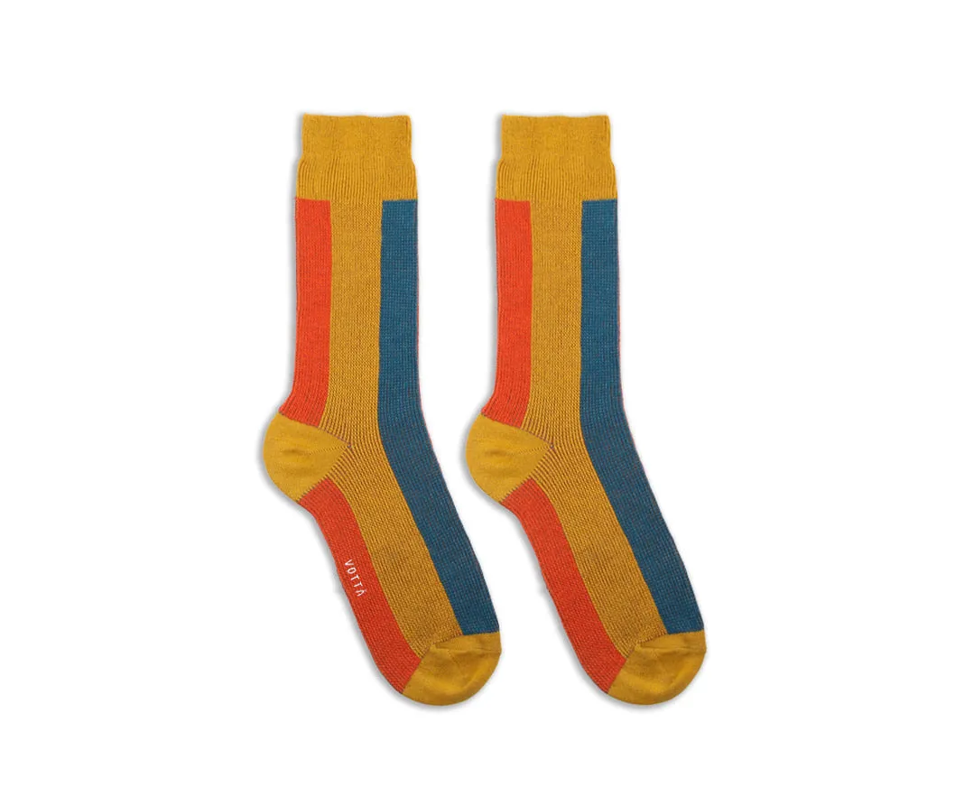 Men's BLanCHE Socks - Mustard, Orange, & Green
