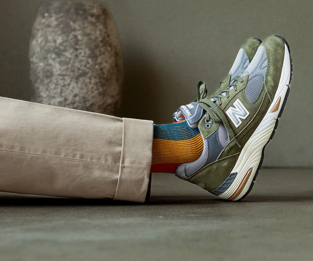 Men's BLanCHE Socks - Mustard, Orange, & Green