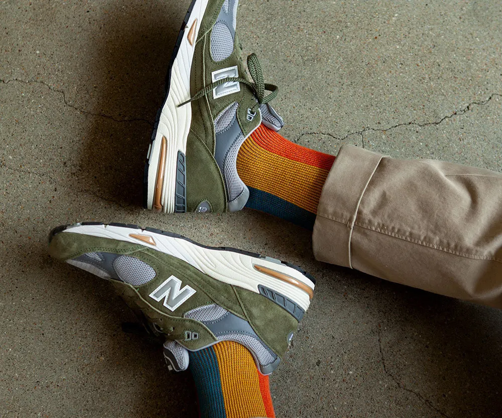 Men's BLanCHE Socks - Mustard, Orange, & Green