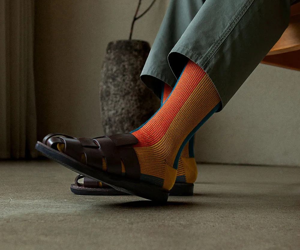 Men's BLanCHE Socks - Mustard, Orange, & Green