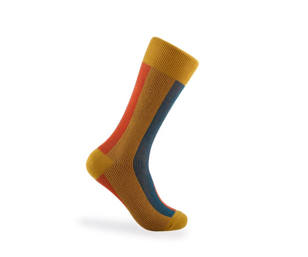 Men's BLanCHE Socks - Mustard, Orange, & Green