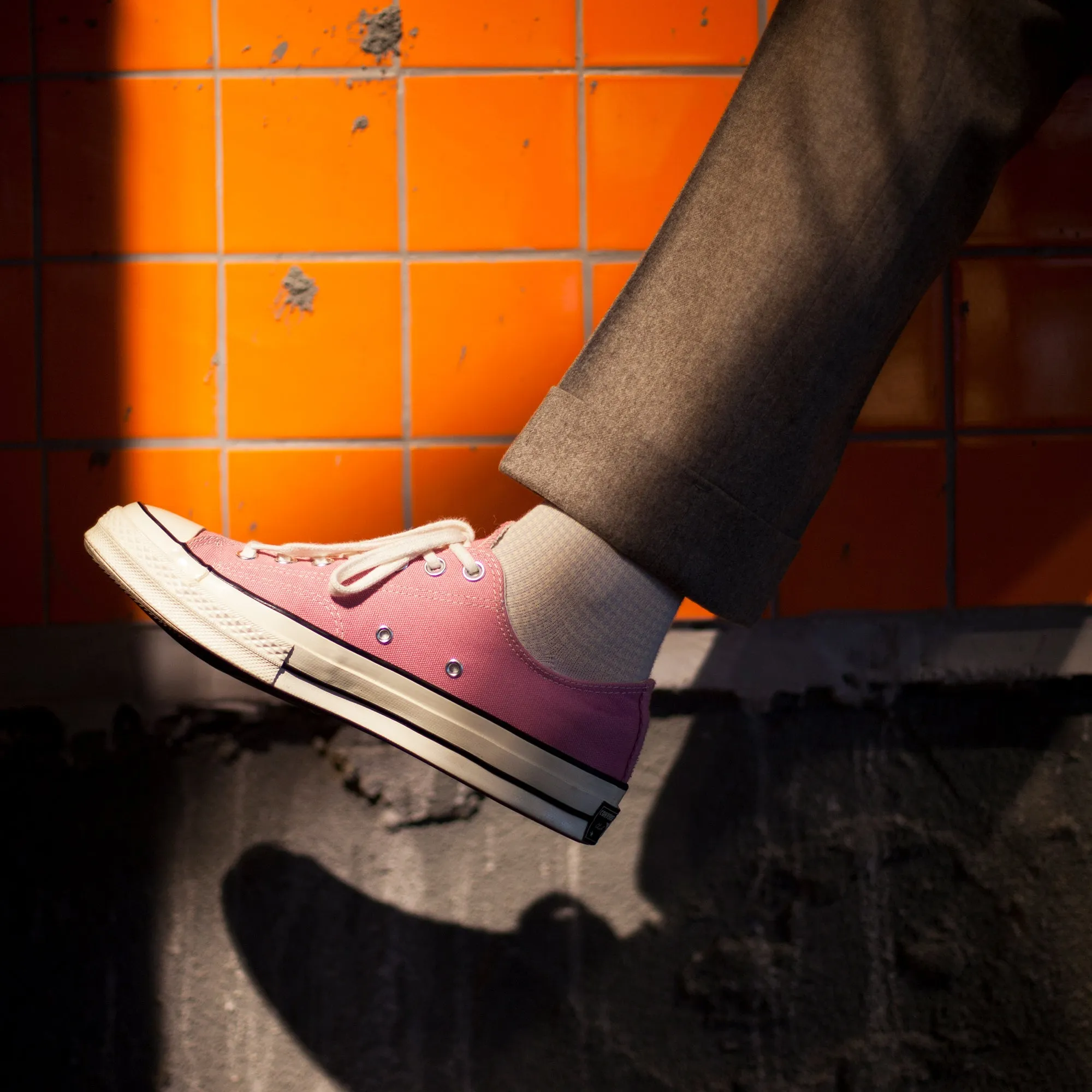 Men's Houndstooth Socks - Light Gray & Ivory