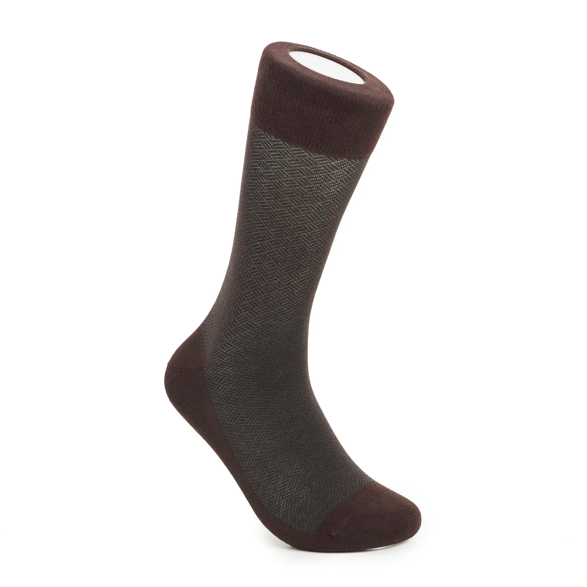 Men's Witty Spiral Socks - Brown