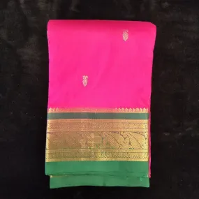 Pink with Green | Dharmavaram Silk Saree No 119
