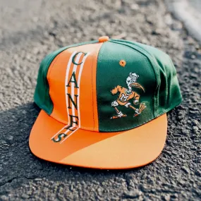 Vintage Deadstock Miami Hurricanes Split Snapback