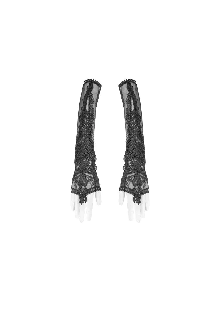 Women's elegant sexy flower mesh gloves AGL014
